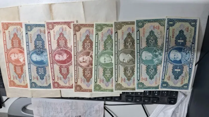 Notas antigas sem uso coleção 500 reais