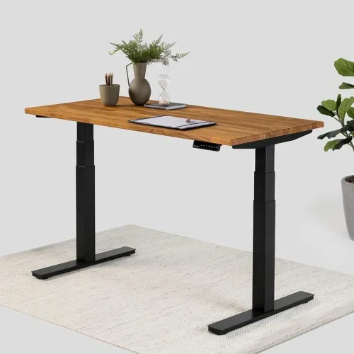 Mesa GenioDesk ART (Tampo em Teca) - NOVA, LACRADA NA CAIXA!