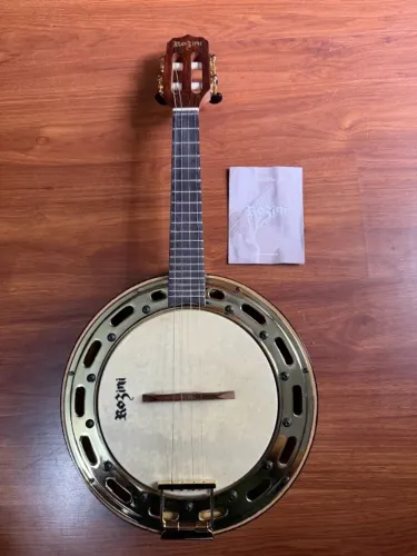 Banjo Rozini Luthieria Profissional RJ12EL.NJ eletrico madeira nobre jacaranda braço cedro
