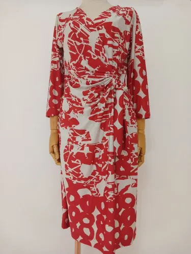 Vestido Estampado Vermelho