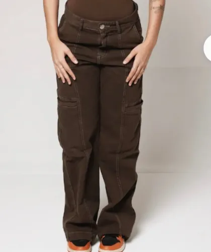 Calça jeans marrom feminina 40