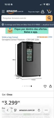 Cervejeira Consul Titanium 82L