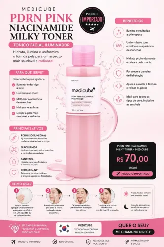 TÔNICO FACIAL ILUMINADOR COM PDRN MEDICUBE