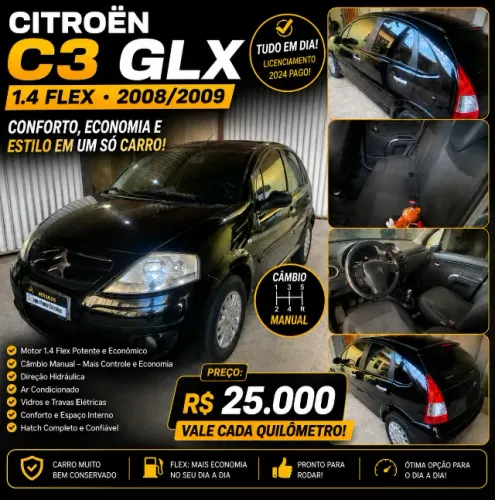 Citroen C3 GLX 1.4/ GLX Sonora 1.4 Flex 8V 5P 2009