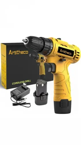 *Parafusadeira Furadeira Sem Fio 25n 3/8 12v 10mm Bivolt Bateria Arstheco