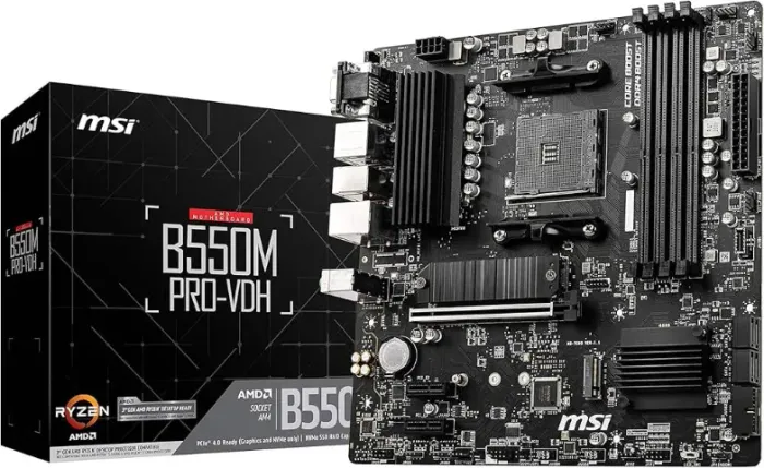 Placa Mãe MSI B550M PRO-VDH, AMD AM4, DDR4, Atualizada, Nova, Lacrada