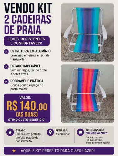 Cadeira de praia mor