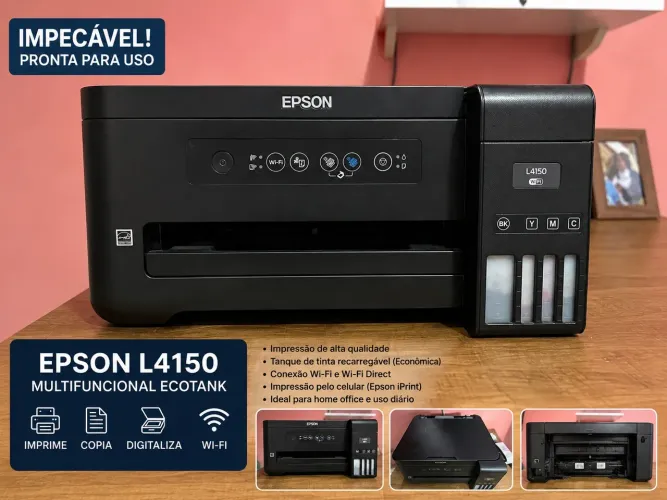 Epson L4150 EcoTank Wi-Fi Multifuncional - Funcionando, Precisa de Manutenção