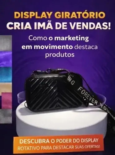 Expositor Giratório Elétrico Vitrine Foto Produto 360 graus, _____________________________