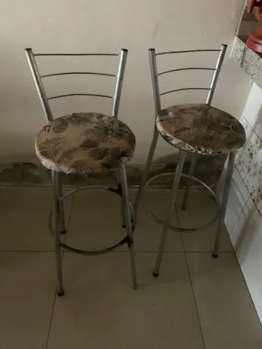 Conjunto de 5 banquetas de ferro