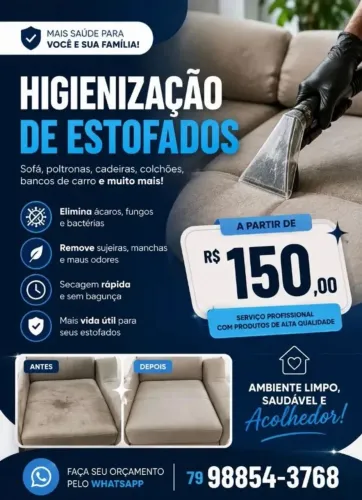 Higienização de estofados