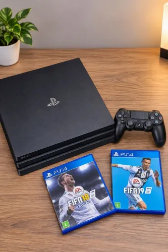 PS4 PRO + CONTROLE + 2 JOGOS DE BRINDE
