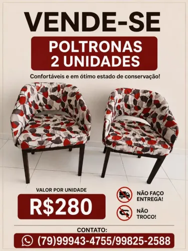 Poltronas em madeira