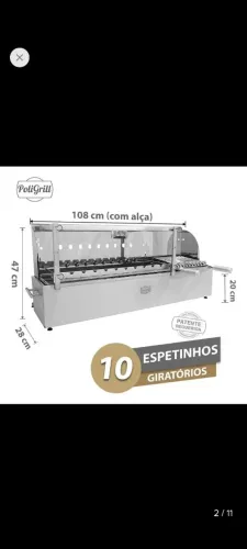 Churrasqueira Rotativa de Espetinhos Poligril
