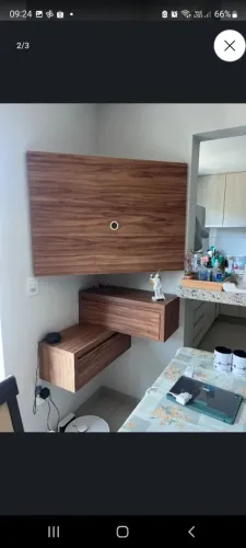 Painel de canto + 2 gavetas suspensas