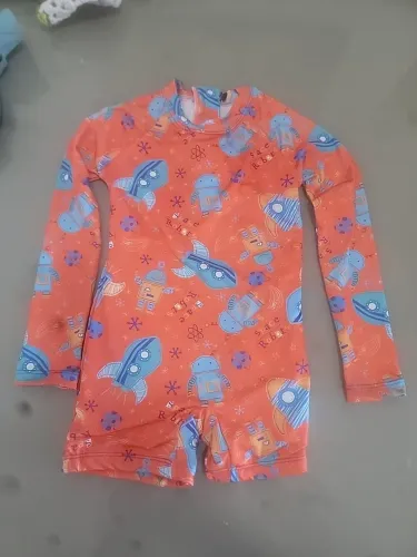 Macacão de Banho Infantil Aqualicos Tam. 6 - Robôs