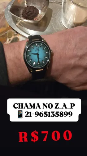 Relógio OMEGA SEAMASTER AUTOMÁTICO MOSTRADOR AZUL TURQUESA 