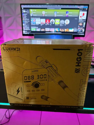 Estação De Ar Quente Retrabalho Luowei Lw-hg01 Preto 110v