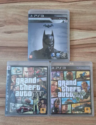Jogos Mídia Física PS3 (GTA 4 / GTA 5 / Batman Arkham Origins)