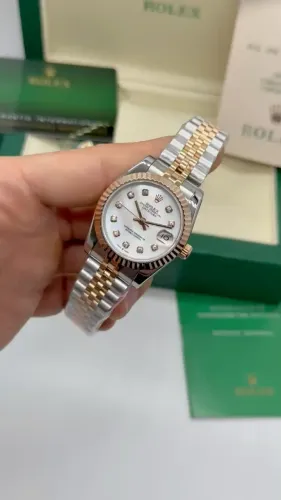 Relógio Feminino Rolex Datejust 31mm Automático + Caixa Rolex Completa