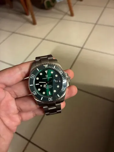 Relógio de pulso Pagani Design PD-1639 Submariner, automático, cristal de safira
