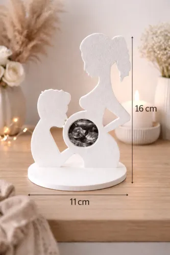Escultura Decorativa Gestante com Ultrassom - Amor em Cada Detalhe (Impressão 3D)