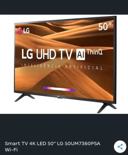 Smart TV 4k LED 50 " LG UM7360PSA