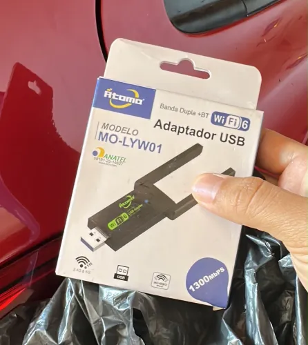 Adaptador wireless Wi-Fi 6 e Bluetooth