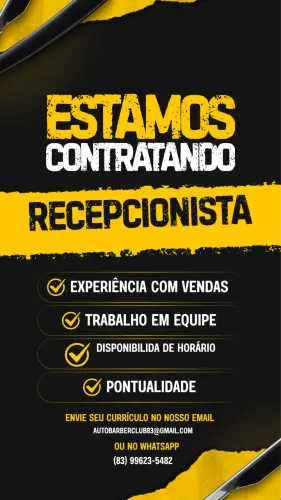 Vaga de emprego para recepcionista no Bessa