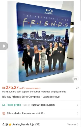 Leia - Blu-ray Friends Série Completa Lacrado