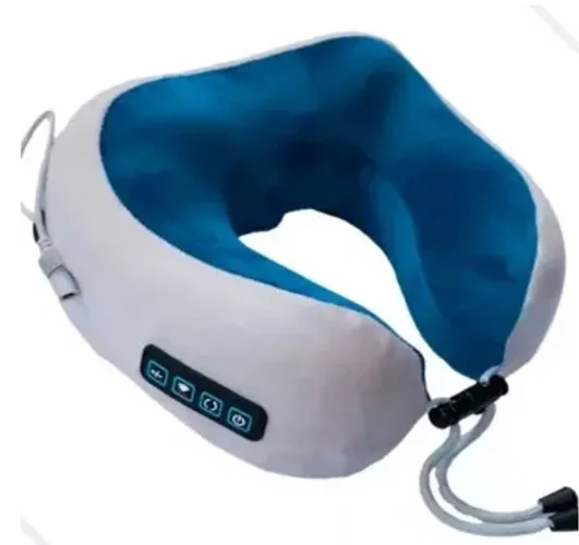 Massageadora De Pescoço E Lombar Travesseiro Massageador Cor Azul