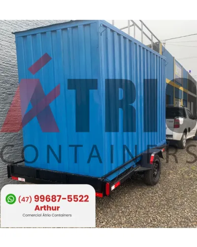 Container depósito com carretinha 
