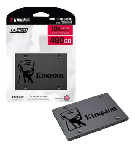 Ssd Kingston 480GB Sata III A400 SA400S37/480G Preto