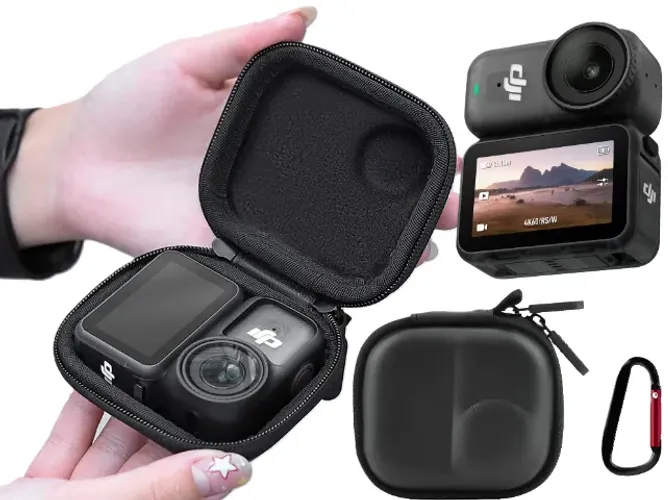 Mini Bolsa Compatível c/Câmera Action Cam Dji Osmo Nano Estojo Bag Case Malinha Maletinha