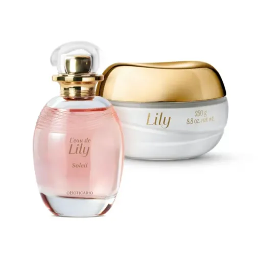 Combo Lily: Soleil Desodorante Colônia 75ml + Creme Acetinado Hidratante Desodorante 250g