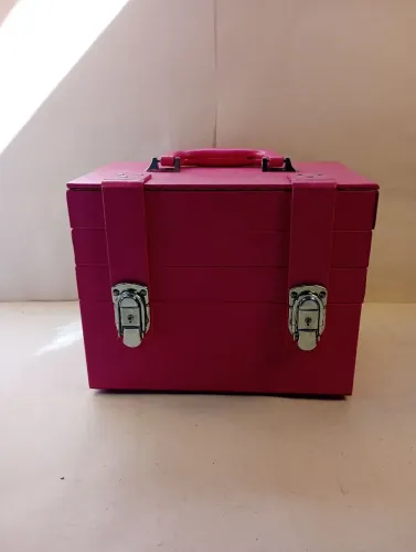 Maleta de Maquiagem Rosa com Chave - Excelente Estado
