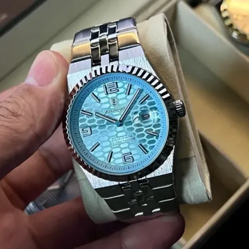 Relógio Masculino ORIGINAL Poedagar Diamond® Prateado Luxo Aço Inox À prova dÁgua 3ATM + F