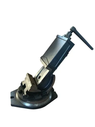 Morsa mecânica inclinável e giratória abertura 130mm