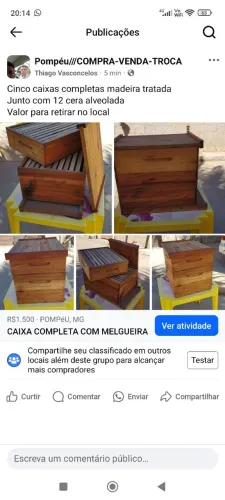 CAIXA COMPLETA ABELHA APIS
