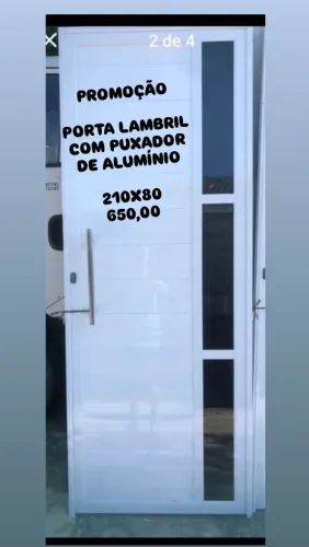 PROMOÇÃO PORTA LAMBRIL COM PUXADOR DE ALUMÍNIO