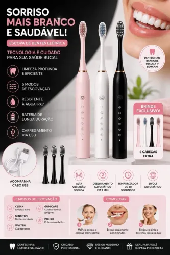 Escova elétrica recarregavel