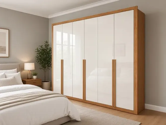 Guarda-Roupa Chicago Casal 2,46m Cinamomo (NOVO A PRONTA ENTREGA)