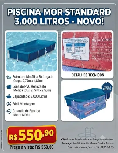 Piscina Mor Standard 3.000 Litros