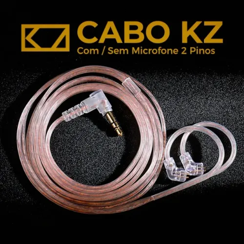 Cabo Kz Reposição para Fone de Ouvido com Microfone Edx Pro Castor Zvx Original
