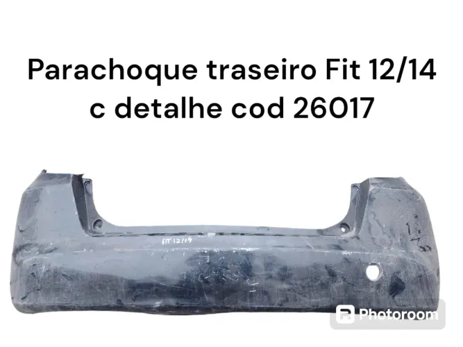 Parachoque traseiro fit 12 com detalhe