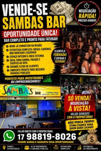 Vendo Bar 100% montado tudo novo  zero 