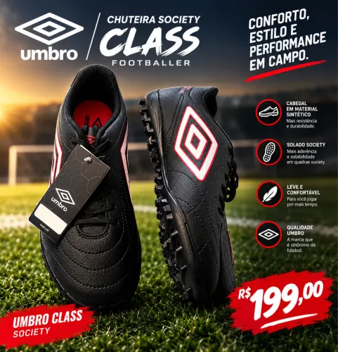 Chuteira Society Umbro Class Footballer