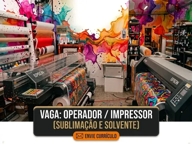 Operador Impressor Sublimação e Solvente