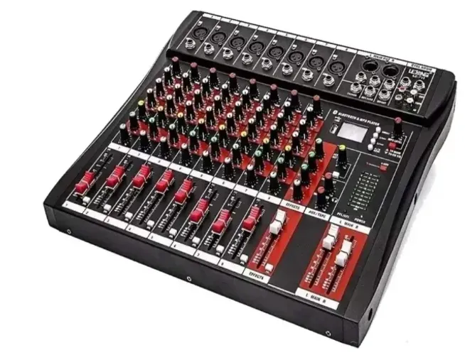 Mesa De Som 8 Canais Com Usb E Bluetooth Le 711