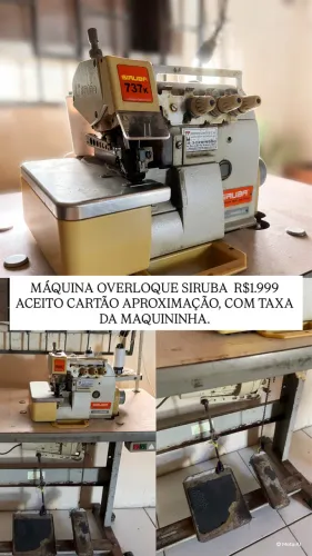 máquina de costura overloque siruba